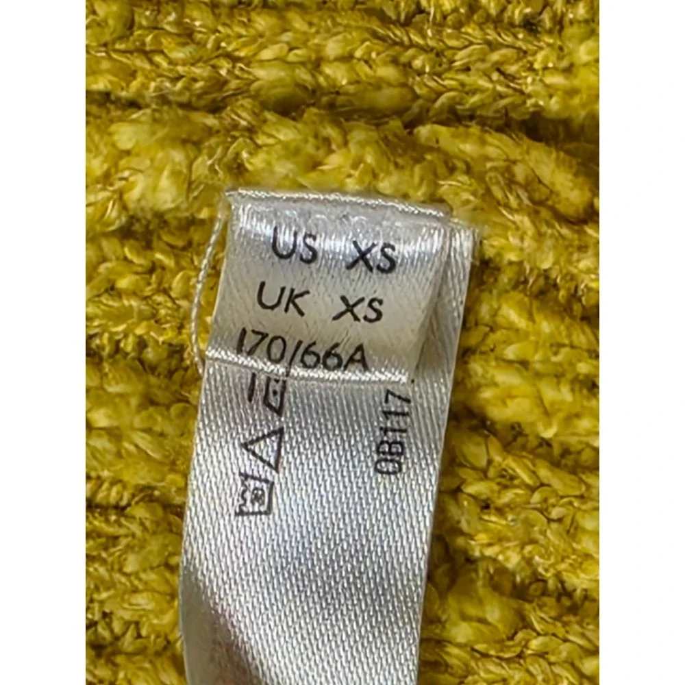 Free People FP Beach Knit Pants Women XS Yellow Flared Leg Elastic Waist Pull On